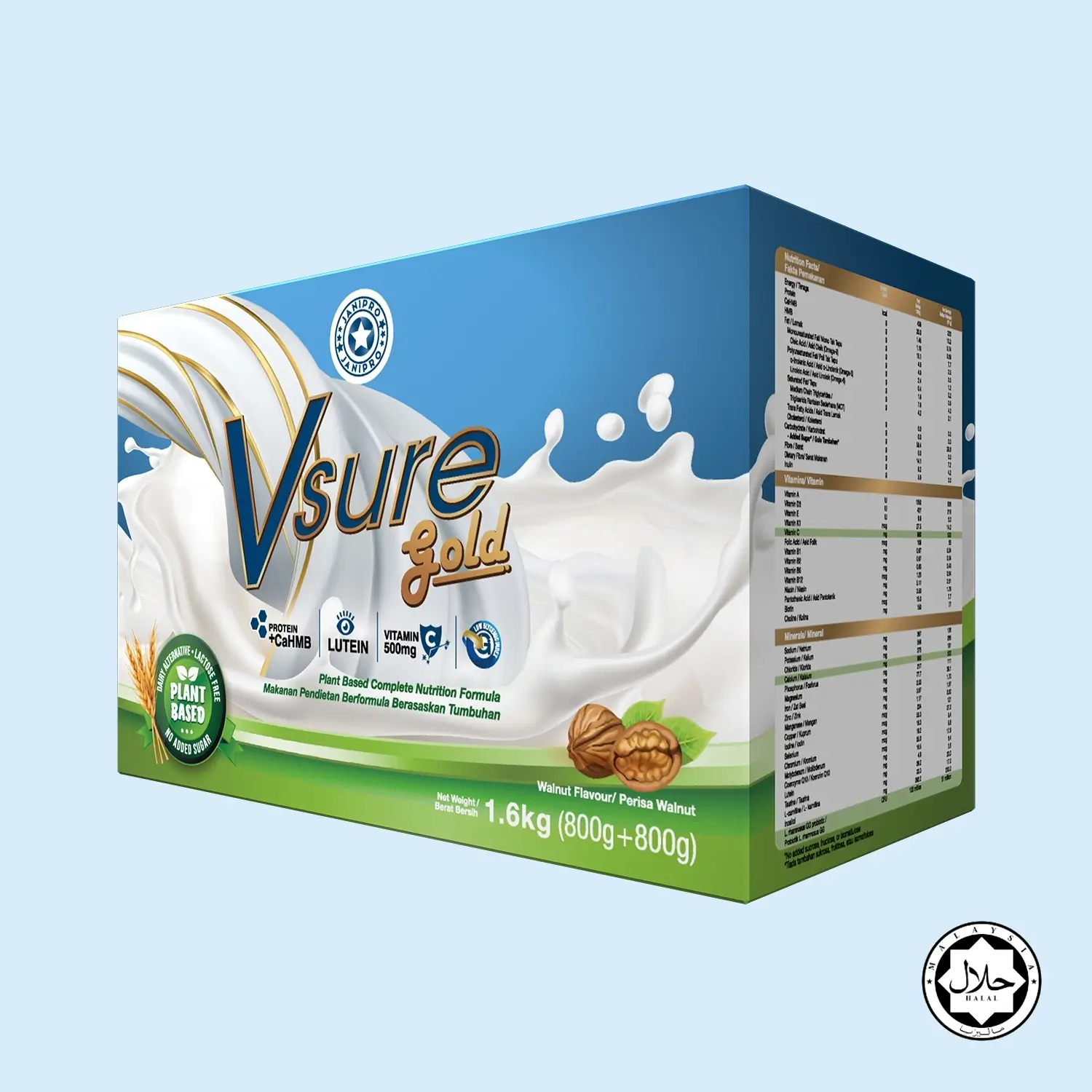 Janipro Vsure Gold Plant Based 800g+800g product left view